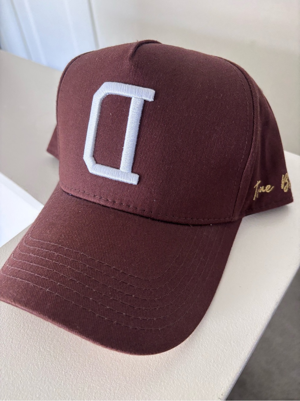 True Brvnd PRECURVED SNAPBACK - brown / WHITE